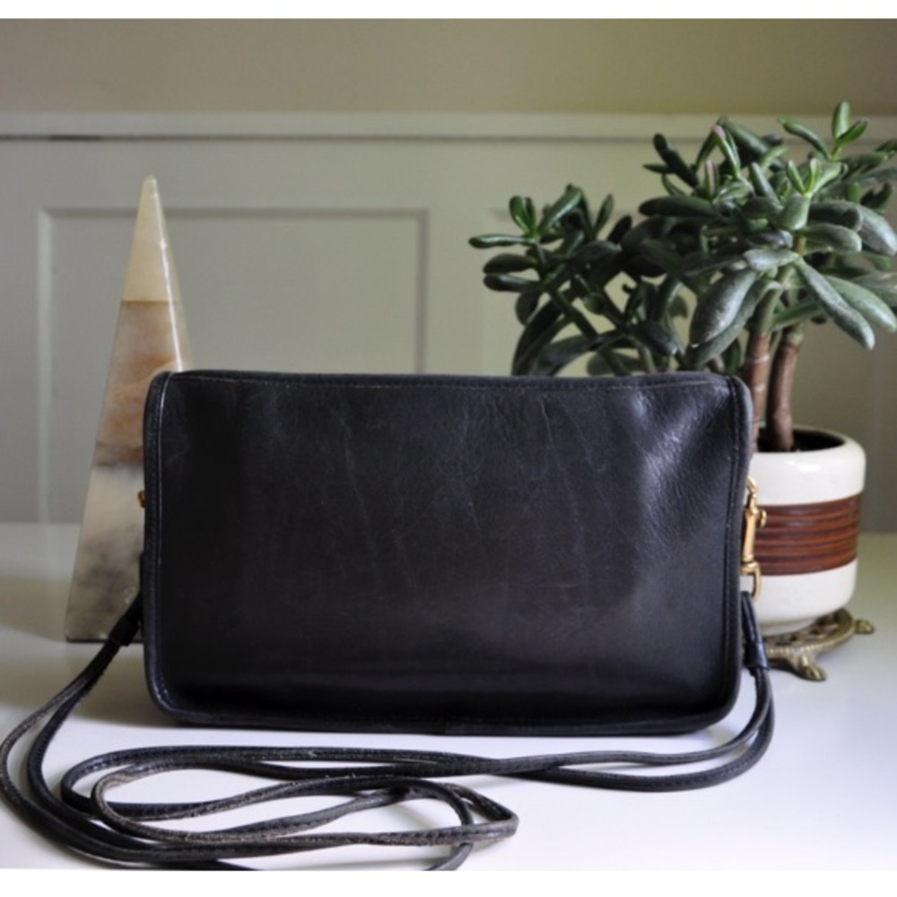 Vintage Coach Black Leather Purse